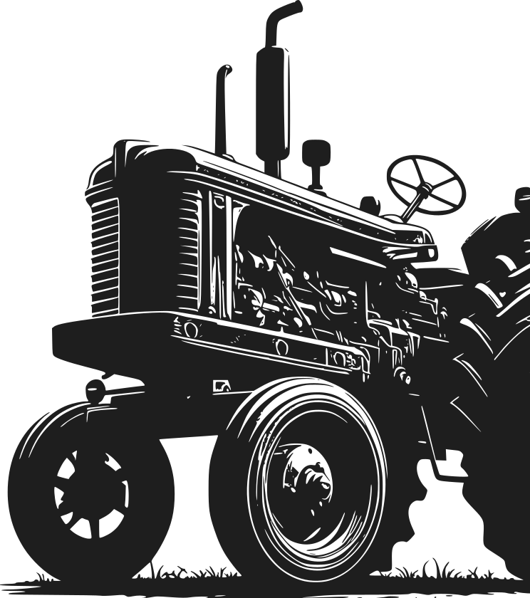 An older style tractor